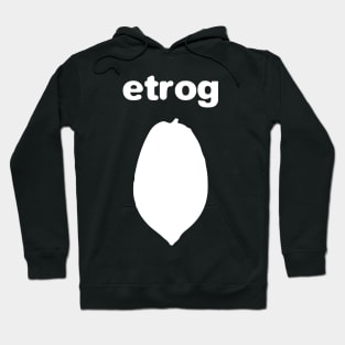 Ertog אֶתְרוֹג citron fruit white Hoodie